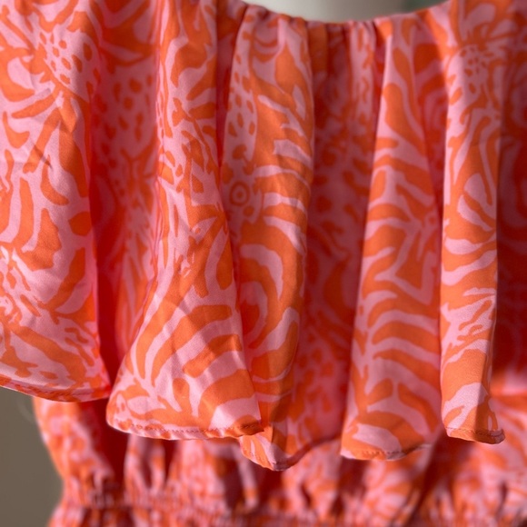 Lilly Pulitzer pink peach print size M - Picture 2 of 4